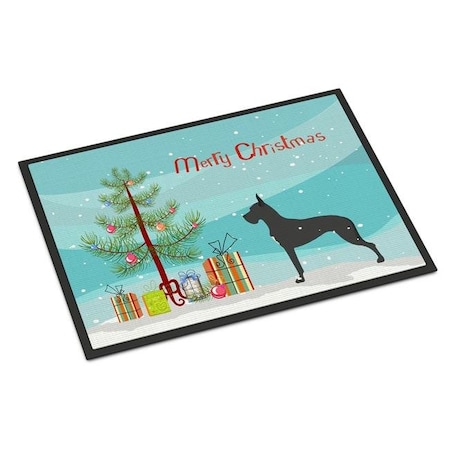 Carolines Treasures Carolines Treasures BB2993JMAT Great Dane Merry Christmas Tree Indoor or Outdoor Mat; 24 x 36 BB2993JMAT